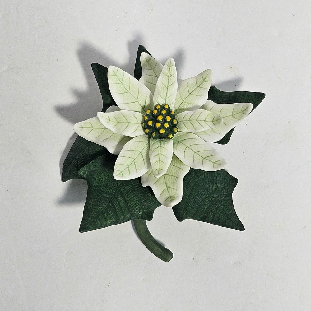 Lenox Collections White Poinsettia Garden Flower Limited Edition COA 1997